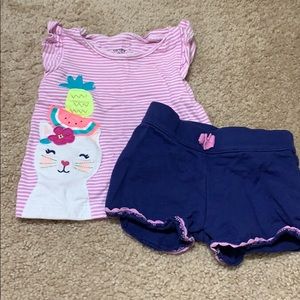Carter’s T-shirt and short for baby girl